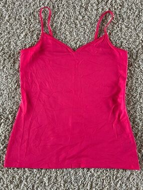 Express Hot Pink V-Neck Spaghetti Strap Camisole